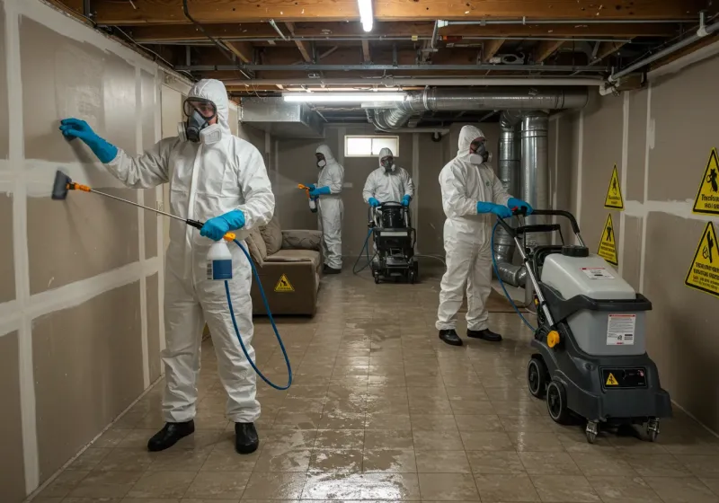 Basement Moisture Removal and Structural Drying process in White Bear Lake, MN